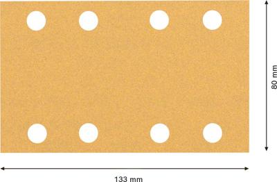 Bosch Accessories EXPERT C470 2608900880 Oscillerend schuurpapier Geperforeerd Korrelgrootte (num) 100 (l x b) 133 mm x 80 mm 10 stuk(s)
