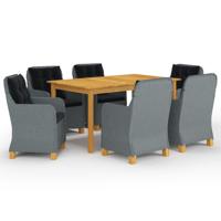 7-delige Tuinset lichtgrijs - thumbnail