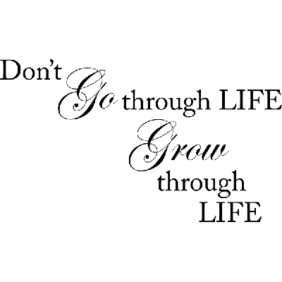 Don't go through life - Muursticker