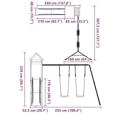 Speelhuis massief douglashout