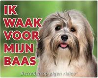 Havanezer Waakbord Bruin - Ik waak voor mijn Baas - thumbnail