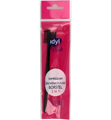 Idyl Wimperkam & wenkbrauwborstel 2-in-1 1 Stuks