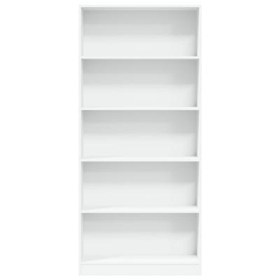 Boekenkast 80x24x176 cm bewerkt hout wit