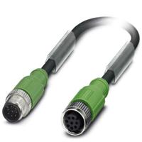 Phoenix Contact 1522998 Sensor/actuator connector, geassembleerd M12 Aantal polen (sensoren): 8 Stekker, recht, Bus, recht 3.00 m 1 stuk(s) - thumbnail