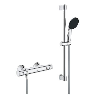 Grohe QuickFix Precision Start thermostatische doucheset 15cm met 1 straalsoort chroom