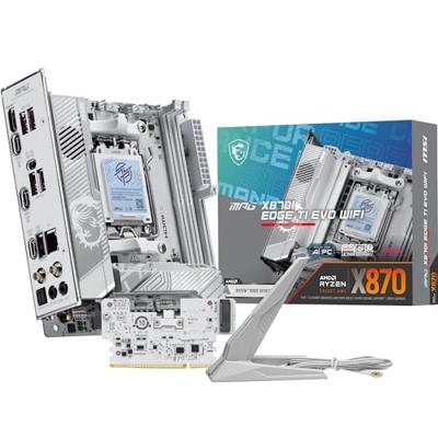 MSI MPG X870I EDGE TI EVO WIFI Moederbord Socket AMD AM5 Vormfactor ITX Moederbord chipset AMD® X870 MSI MPG X870I EDGE TI EVO WIFI Moederbord Socket AMD AM5 Vormfactor ITX Moederbord chipset AMD® X870