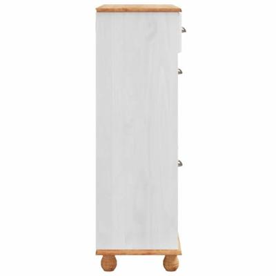 VidaXL Schoenenkast askim wit 85 x 35 x 108 cm massief grenenhout