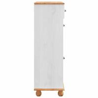 VidaXL Schoenenkast askim wit 85 x 35 x 108 cm massief grenenhout - thumbnail