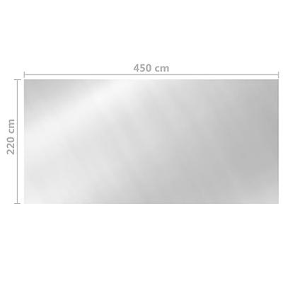 Zwembadhoes 450x220 cm PE zilverkleurig Zwembadhoes 450x220 cm PE zilverkleurig