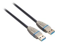 Bandridge BCL5301 USB-kabel 1 m USB 3.2 Gen 1 (3.1 Gen 1) USB A Blauw, Grijs - thumbnail