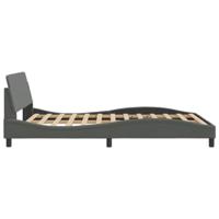 Bedframe zonder matras stof donkergrijs 140x190 cm - thumbnail