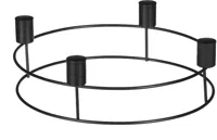 House of Seasons kandelaar metaal advent 25x9cm zwart - thumbnail