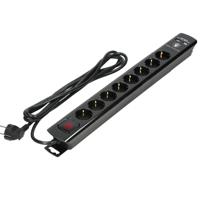 Enzo Overspanningbeveiliger | 8-voudig | 3m | 2x USB zwart - 3873780 - thumbnail