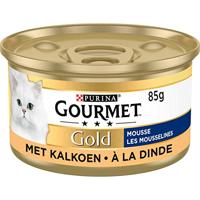 Gourmet Gold Mousse Kattenvoer nat met Kalkoen 24 x 85g bij Jumbo - thumbnail