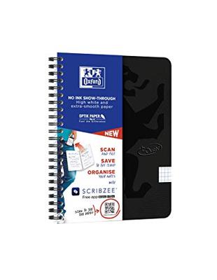 Spiraalblok oxf touch a5 ruit 5mm 140pag 80gr zw | 5 stuks