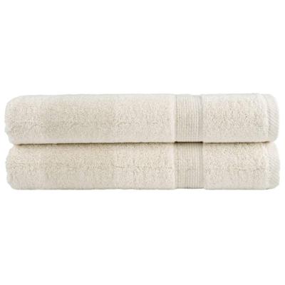 VidaXL Saunadoeken solund 2 st 600 g/m² 80x200 cm crèmekleurig