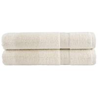 VidaXL Saunadoeken solund 2 st 600 g/m² 80x200 cm crèmekleurig - thumbnail