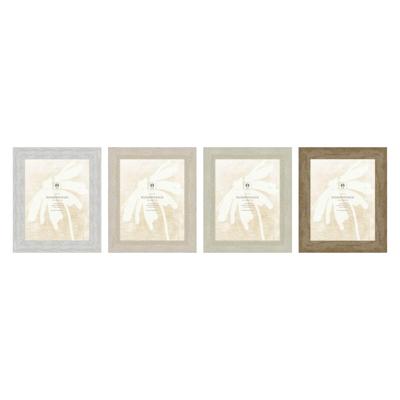 Fotolijsten Home ESPRIT Wit Beige Kristal polyestyreen Marmer Scandinavisch 26 x 2 x 31 cm (4 Stuks)