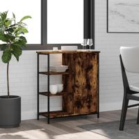 Dressoir 70x30x80 cm bewerkt hout gerookt eikenkleurig - thumbnail