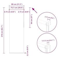Rolgordijn verduisterend 80x210cm stofbreedte 75,7 cm polyester - thumbnail
