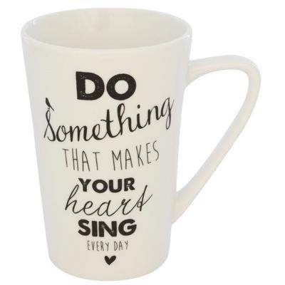 Dutch Rose Amsterdam XL Mok Something Wit/Zwart