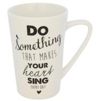 Dutch Rose Amsterdam XL Mok Something Wit/Zwart - thumbnail