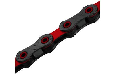 KMC ketting 1/2x11/128 126s dlc 12 zwart/rood 12v