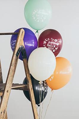 Ballonnen Happy Halloween Kleurenmix (6st)