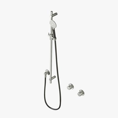 Hotbath Cobber glijstang 90cm met wandaansluitbocht 150cm doucheslang en ronde handdouche nikkel glans M308NI Hotbath Cobber glijstang 90cm met wandaansluitbocht 150cm doucheslang en ronde handdouche nikkel glans M308NI
