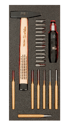 Bahco Foaminlay Fit&Go 1/3 met hamer | pendrijvers en slagschroevendraaiers - 23-delig - retailverpakking - FF1E5010EH