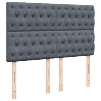 Boxspring met matras fluweel donkergrijs 160x200 cm - thumbnail