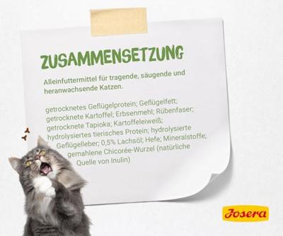 JOSERA Kitten grainvrij (1 x 2 kg) | graanvrij kattenvoer met zalmolie | super premium droogvoer voor groeiende katten | 1 stuk verpakt