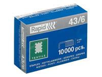 Nieten Rapid 43/6 textiel gegalvaniseerd strong 10000 stuks Nieten Rapid 43/6 textiel gegalvaniseerd strong 10000 stuks