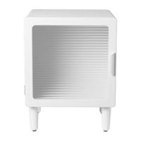 Nachtkastje Zaha organic met deurtje - MDF - wit - 52.5x40x35 cm - thumbnail