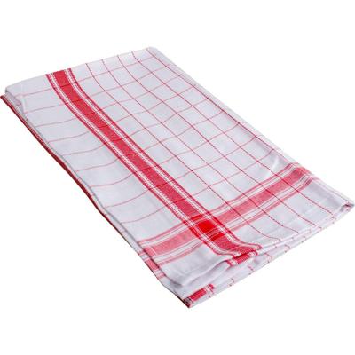 Handdoek Adalynne, ft 50 x 70 cm, geruit, rood, pak van 3 stuks