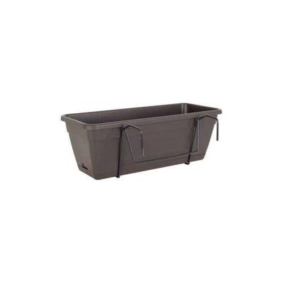 ARTEVASI Venezia Planter Kit met waterreserve - 10 L - 49 x 19,5 x 16,6 cm - Antracietgrijs