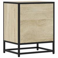 Nachtkastje 40x31x50 cm bewerkt hout sonoma eikenkleurig - thumbnail
