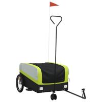 Fietstrailer 45 kg ijzer zwart en groen - thumbnail