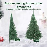 VidaXL Kunstmatig voorverlicht kerstboom met 300 led groen 240 cm pvc - thumbnail