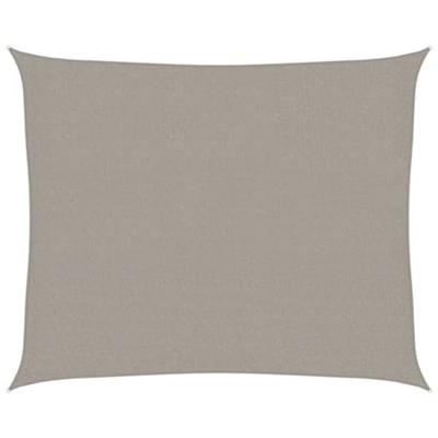 VidaXL Zonnezeil 160 g/m² rechthoekig 2,5x3 m hdpe lichtgrijs