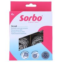 Sorbo pansponsen rvs 18 gram 4 stuks - thumbnail