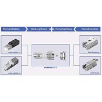 Telegärtner 100007416 STX V1 RJ45-stekkerset kunststof variant 1 Chassisbus, inbouw Aantal polen: 8P8C Zwart 1 stuk(s) - thumbnail