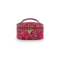 Pip Studio Pip Studio Cleo Beauty Case Quilted Daisy Dreams Red 26x16x16cm - thumbnail