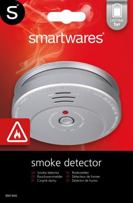 Smartwares Rookmelder RM149A Incl. batterij (5 jaar) Smartwares Rookmelder RM149A Incl. batterij (5 jaar)