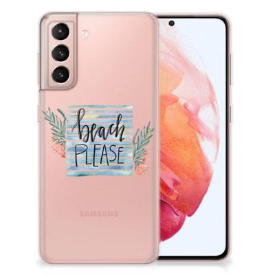 Samsung Galaxy S21 Telefoonhoesje met Naam Boho Beach Samsung Galaxy S21 Telefoonhoesje met Naam Boho Beach