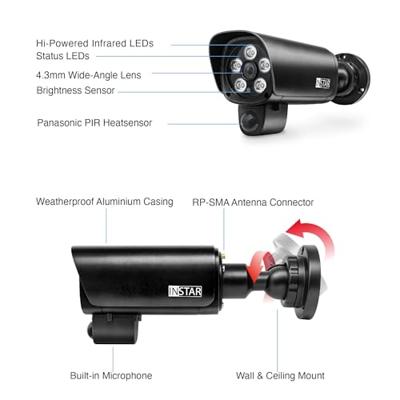 INSTAR IN-9408 2K+ LAN/WLAN schw. 101664 IP Bewakingscamera WiFi 2560 x 1440 Pixel INSTAR IN-9408 2K+ LAN/WLAN schw. 101664 IP Bewakingscamera WiFi 2560 x 1440 Pixel