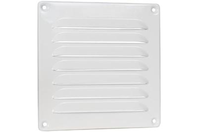 Nedco schoepenrooster alu. 155 x 155 mm RAL9010 wit