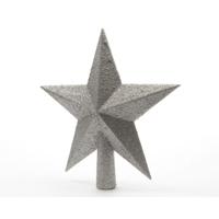 Decoris Piek Kunststof zilver met glitters 4.2x19x19cm - thumbnail