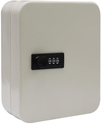 Sleutelkast met combinatieslot, voor 20 sleutels, wit