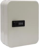 Sleutelkast met combinatieslot, voor 20 sleutels, wit - thumbnail